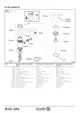Schema mit Bauteilen und Zubehör für einen Kludi Wasserhahn, inklusive Spout, Dichtungs- und Verbindungssatz sowie Montageanleitung.